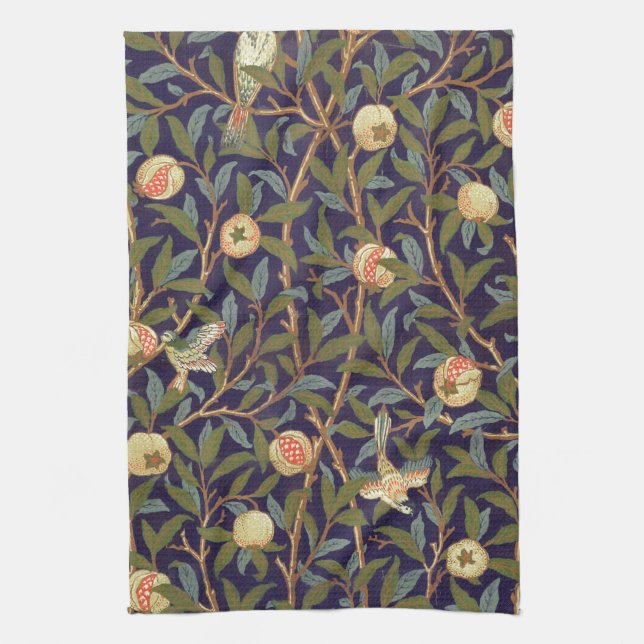 William Morris Bird And Pomegranate Kitchen Towel (Vertical)