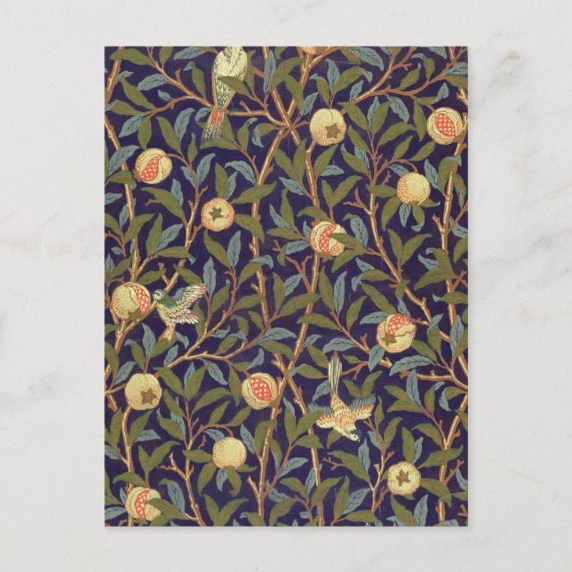 William Morris Bird And Pomegranate Postcard (Front)