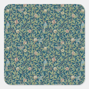 William Morris "Bird and Pomegranate"  Square Sticker