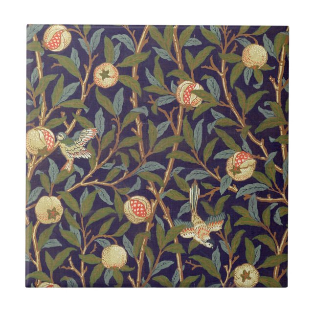 William Morris Bird And Pomegranate Tile (Front)