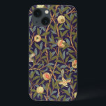 William Morris Bird And Pomegranate Vintage Art iPhone 13 Case<br><div class="desc">William Morris Bird And Pomegranate Fruit Wallpaper Pattern Design William Morris was an English artist, writer, textile designer and socialist associated with the Pre-Raphaelite Brotherhood and English Arts and Crafts Movement. This gorgeous wallpaper design shows birds amidst branches of foliage and pomegranate fruits. Art by William Morris Movement: Arts and...</div>