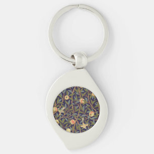 William Morris Bird And Pomegranate Vintage Art Keychain