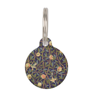 William Morris Bird And Pomegranate Vintage Art Pet Tag