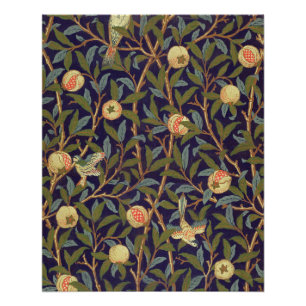 William Morris Bird And Pomegranate Vintage Art Poster