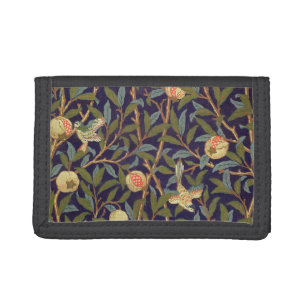 William Morris Bird And Pomegranate Vintage Art Trifold Wallet