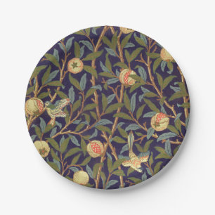 William Morris Bird And Pomegranate Vintage Floral Paper Plate