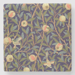 William Morris Bird And Pomegranate Vintage Floral Stone Coaster