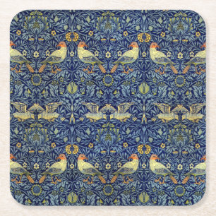 William Morris Bird Pattern Square Paper Coaster