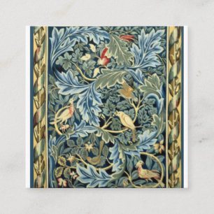 William Morris Birds and Acanthus Square Business Card