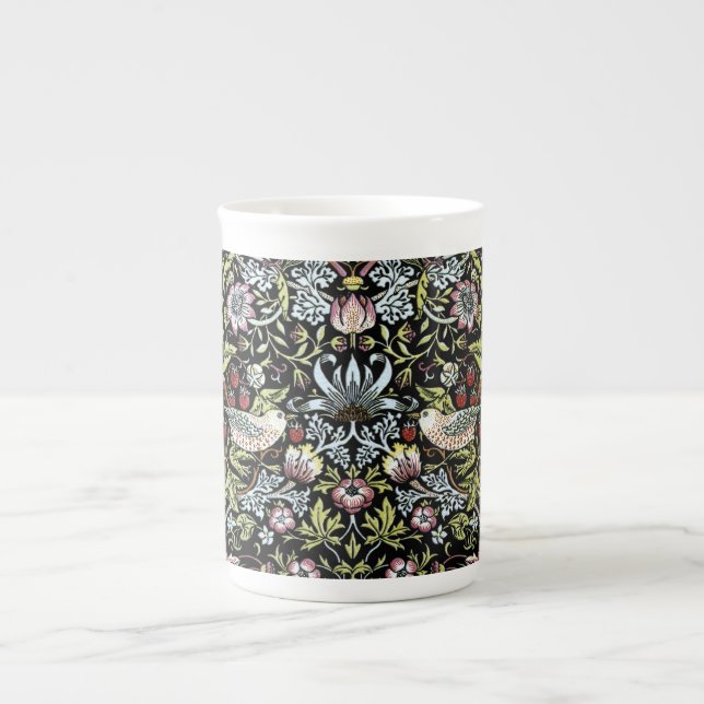 William Morris birds and flowers 2 Bone China Mug (Front)
