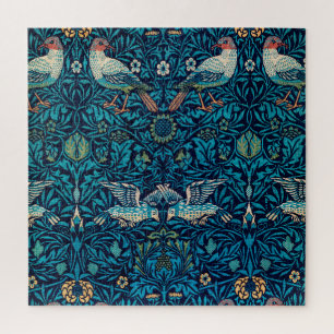 William Morris Birds Art Nouveau Floral Pattern Jigsaw Puzzle