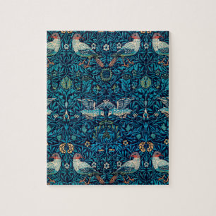 William Morris Birds Art Nouveau Floral Pattern Jigsaw Puzzle