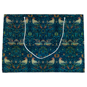 William Morris Birds Art Nouveau Floral Pattern Large Gift Bag