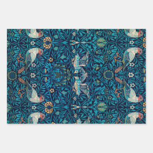William Morris Birds Art Nouveau Floral Pattern Wrapping Paper Sheet