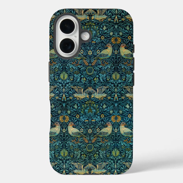 William Morris Birds & Floral Pattern Case-Mate iPhone Case (Back)