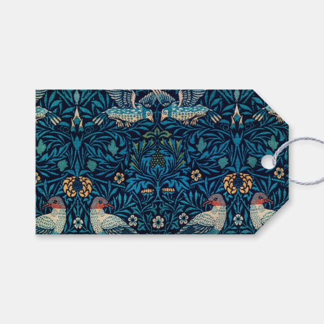 William Morris Birds Gift Tags (Front (Horizontal))