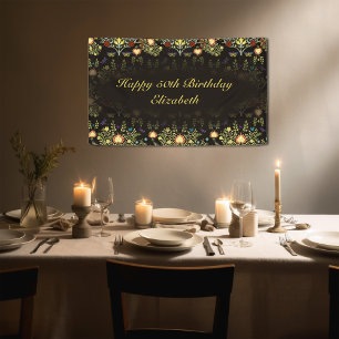 William Morris Birthday Party Banner