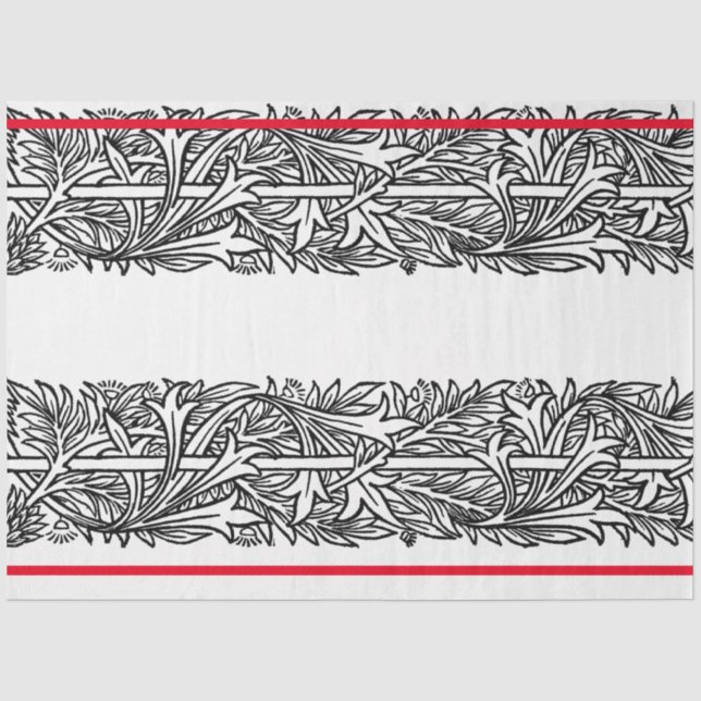 William Morris BLACK AND WHITE DESIGN TISSUE PAPER (Front)
