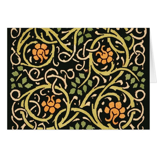 William Morris Black Floral Art (Devant horizontal)