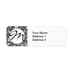 William Morris Black White Grape Vine Pattern