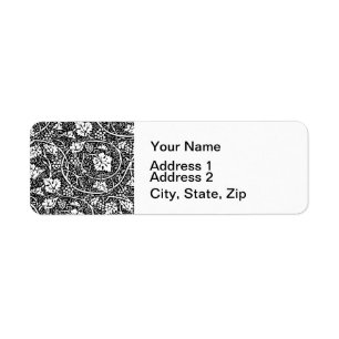 William Morris Black White Grape Vine Pattern
