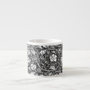 William Morris Black White Grape Vine Pattern Espresso Cup