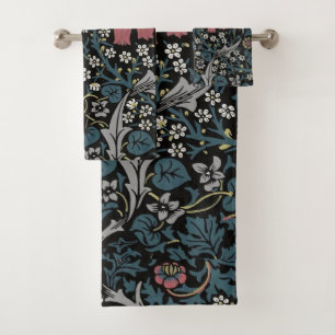 William Morris Blackthorn Floral Art Nouveau Bath Towel Set