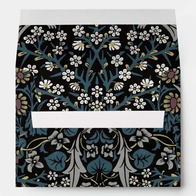 William Morris Blackthorn Floral Art Nouveau Envelope (Back (Bottom))