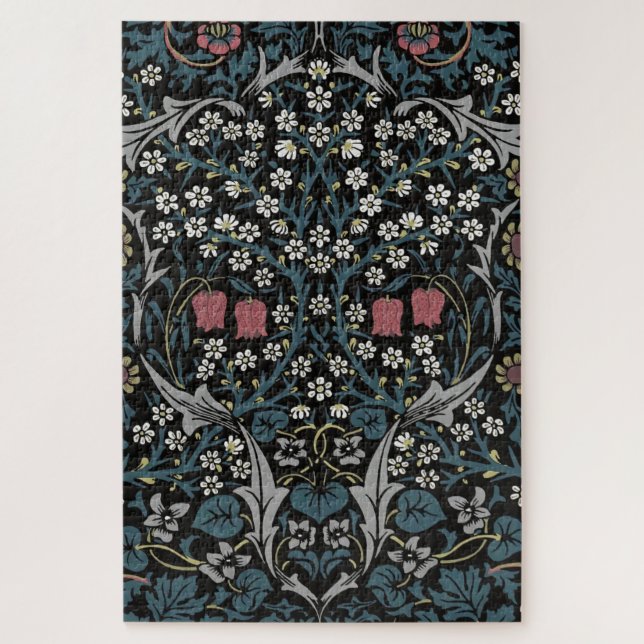 William Morris Blackthorn Floral Art Nouveau Hand- Jigsaw Puzzle (Vertical)