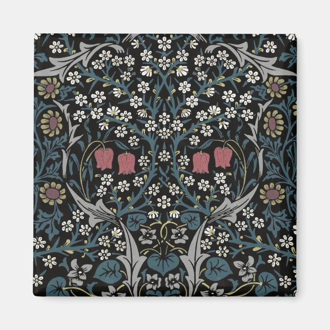 William Morris Blackthorn Floral Art Nouveau Magnet (Front)