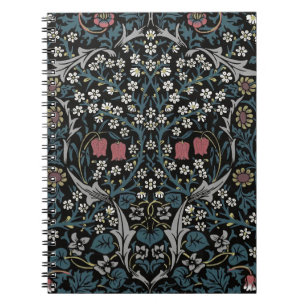 William Morris Blackthorn Floral Art Nouveau Notebook