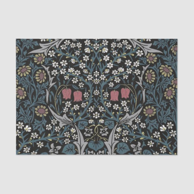 William Morris Blackthorn Floral Art Nouveau Tissue Paper (Front)