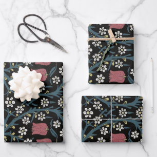 William Morris Blackthorn Floral Art Nouveau Wrapping Paper Sheet