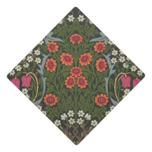 William Morris Blackthorn Garden Flower Classic Graduation Cap Topper