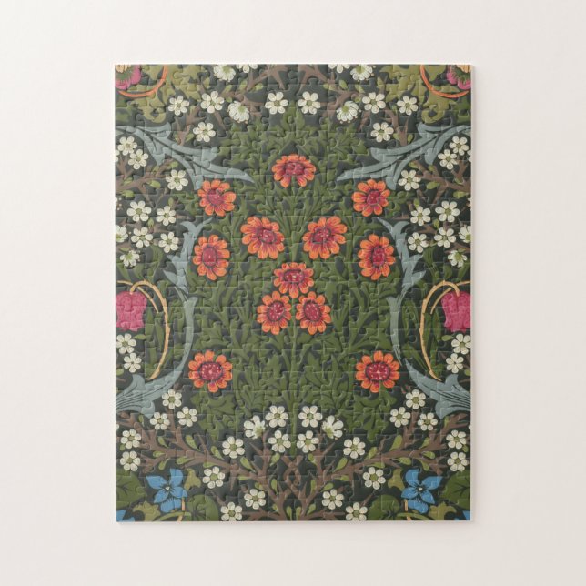 William Morris Blackthorn Garden Flower Classic Jigsaw Puzzle (Vertical)
