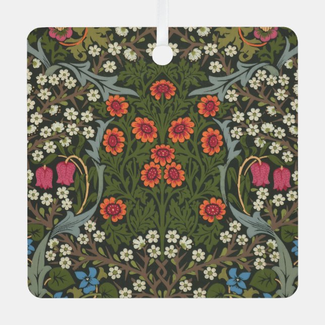 William Morris Blackthorn Garden Flower Classic Metal Ornament (Front)