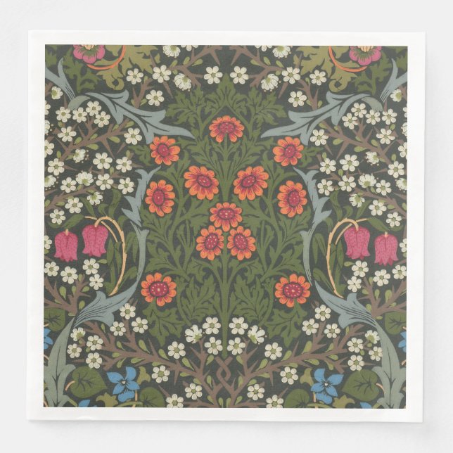 William Morris Blackthorn Garden Flower Classic Napkin (Front)