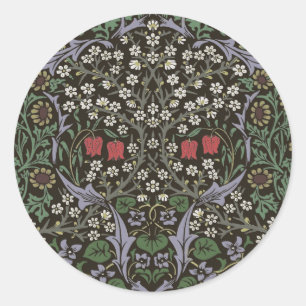 William Morris Blackthorn Tapestry Floral Classic Round Sticker