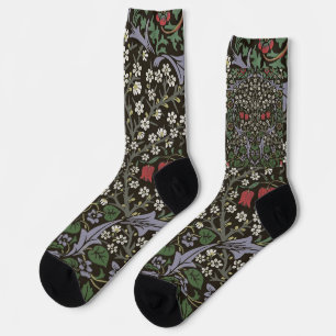 William Morris Blackthorn Tapestry Floral Socks