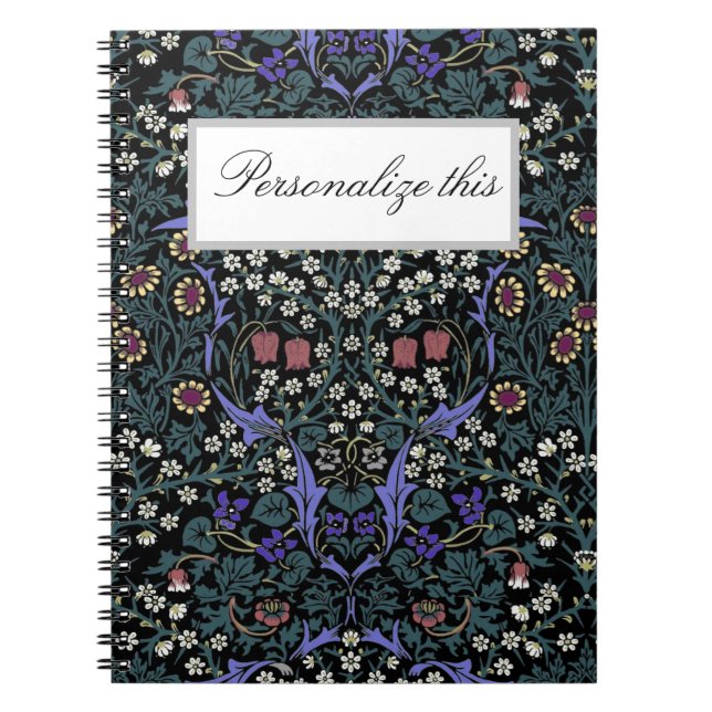 William Morris Blackthorn Victorian Personalized Notebook (Front)