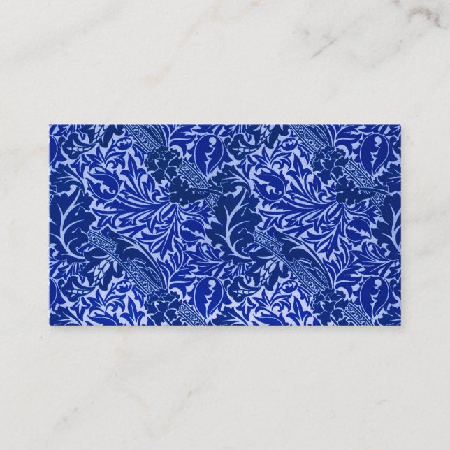 William Morris Bleu Feuille Carte de siège (Devant)