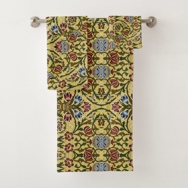 William Morris bleu Vintage rouge (En situation)