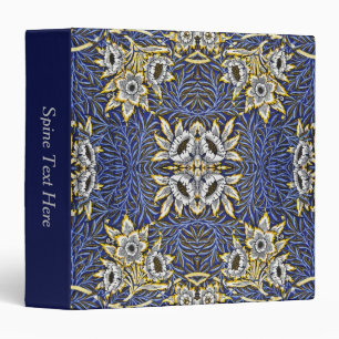 William Morris Blue and Gold Tulip Willow Design Binder