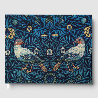William Morris Blue Birds Tapestry Classic Guest Book