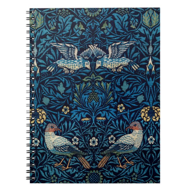 William Morris Blue Birds Tapestry Classic Notebook (Front)