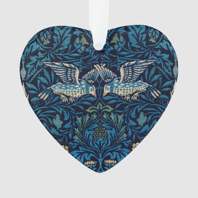 William Morris Blue Birds Tapestry Classic Ornament (Front)