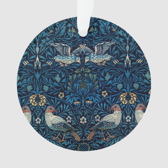 William Morris Blue Birds Tapestry Classic Ornament (Front)