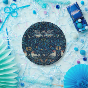William Morris Blue Birds Tapestry Classic Paper Plate