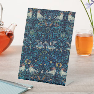 William Morris Blue Birds Tapestry Classic Pedestal Sign