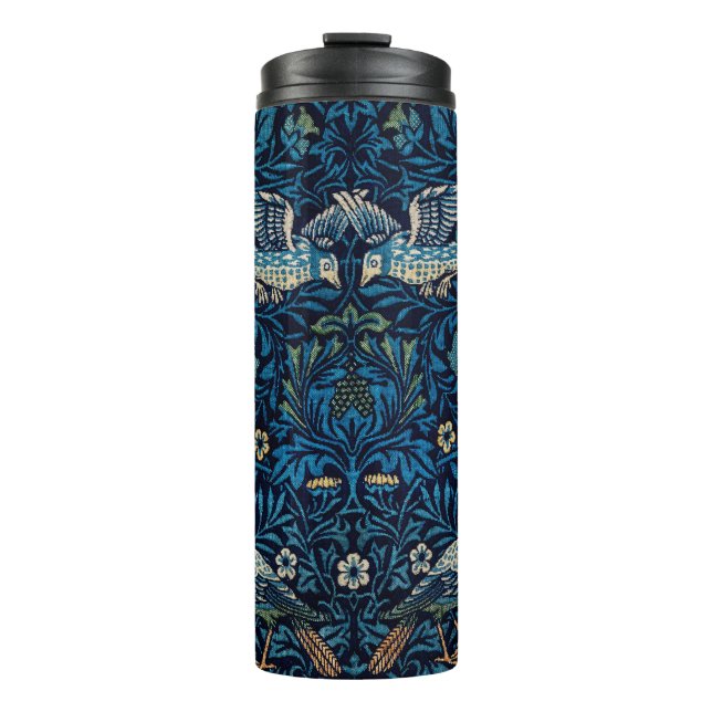 William Morris Blue Birds Tapestry Classic Thermal Tumbler (Front)